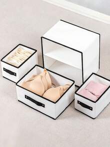 Washable Fabric Storage Box With Multi-Layer Drawers, Fashionable Drawer-Style Underwear Organizer Designed For Women; Suitable For Bedroom, Closet, Dormitory And Other Places; Foldable, Ideal For Home And Campus Storage - Multicolor - View 2