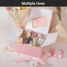 Caja de regalo con cinta rosa y tapa (7.87x7.87x3.94 pulgadas) 10 piezas/paquete Caja de papel de regalo premium, adecuada para Navidad, boda, recuerdos de invitados de boda, graduación, vacaciones, fiesta de cumpleaños, regreso a la escuela y otras ocasiones - Múltiples estilos - Ver 9