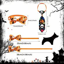 Halloween Pet Bow Tie, Pet Bow Tie, Dog Holiday Collar, Cat Adjustable Bow Tie, 10pcs Random Style, Pumpkin Ghost Spider Print, Small Dog Party Decoration, Yorkshire Teddy Accessories - Multicolor - View 3