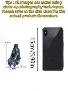 1pc Gothic Style Mysterious Black Decor - Black Hooded Humanoid Sculpture, Mysterious Master Statue, Intimidating Black Robe Exquisite Design, Suitable For Home Decor, Halloween Or Theme Party, Gothic Style, Halloween Decoration - Multicolor - View 9