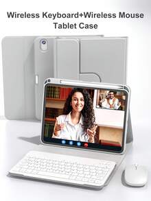Gray Rotating Keyboard+case+mouse set