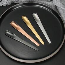 1pc Stainless Steel Coffee Spoon Titanium Plated Small Spoon Creative Ice Cream Spoon Halloween Gift, Christmas Gift, Birthday Gift, Party Favor - Multicolor - View 1
