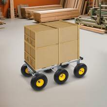 YUNRUX 6-Wheel All-Terrain Transporter, Heavy-Duty Furniture Dolly, 1200 Lbs, Gray - A - View 10