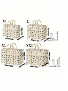 Large Capacity Clothing Storage Bag, Made Of Thick And Durable Polyester Fabric With Cute Dog Pattern. Foldable Design Saves Space, Equipped With Portable Handle, Suitable For Travel, Moving And Organizing Clothes, Bedding And Miscellaneous Items. Practical Home Storage Bag, Suitable For Holiday Essentials, Fashionable Room Decor And Matching Plush Toys. - Multicolor - View 9