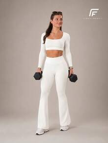 Women Sports Sets - Pearl White - View 6
