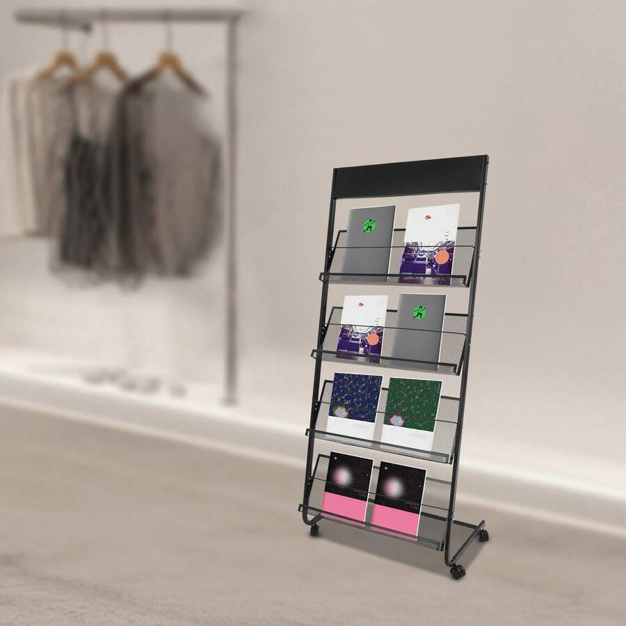 SHIOUCY Magazine Rack - Black 1pc - View 1