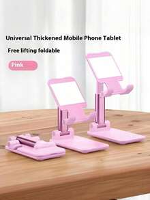1 pieza Soporte plegable de escritorio para teléfono, soporte portátil de altura ajustable para teléfono celular, esenciales de viaje y cocina para mujeres, para todos los teléfonos - Soporte para teléfono - Ver 4