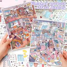 3D Stereoscopic Landscape Sticker, Size 28*21cm, 1 Scene Card, 2 PET Material Stickers, 1 Effect Image, Creative Sticker, Stress Relief Scene, No Cutting Required, Develops Craft Skills - A - View 8