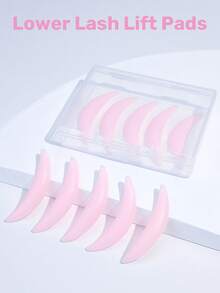 Lomansa 10pcs Lower Eyelash Lift Curl Rods, Cute Crescent Moon Shape, Suitable For Salon And DIY, Reusable - Multicolor - View 4
