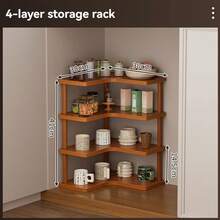 1pc 3-Tier Triangle Storage Rack, Multi-Functional Desktop Organizer For Coffee Station, Kitchen, Office, Dining Room, Living Room, Bedroom Countertop Display - Multicolor - View 9