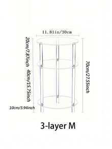 1pc Transparent Acrylic Side Table, Modern Minimalist Square Or Oval Bedside Cabinet, Storage Rack, Suitable For Home Living Room, Bedroom, Bathroom, Hotel, B&B, Party, Holiday And Event - Multicolor - View 6