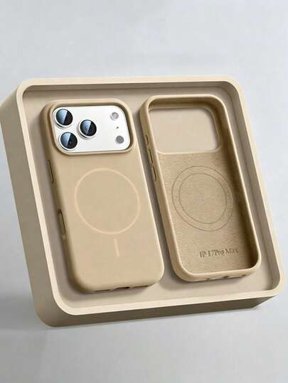Capa de telemóvel de luxo em silicone macio com pulseira magnética, para iPhone 17 Pro Max/17/16/15/14/13/12/11 Pro Max Plus, compatível com carregamento magnético sem fios, capa protetora à prova de choque