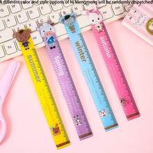 18pcs/12pcs/6pcs/4pcs/1pc Cute Cartoon Animal Ruler, 15cm Wavy Line Special Ruler, Elementary School Student Gift Prize Ruler, Highly Attractive Multi-Function Wavy Line 15cm Ruler, Student Stationery Small Gift Prize, Back To School Season/Back To School Season Essential, Halloween/Christmas Essential - Multicolor - View 9