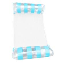 Inflatable Striped Pool Float With Mesh – Suitable For Swimming Pools, Lakes And Rivers Floating Mat Striped Pattern - A - View 6