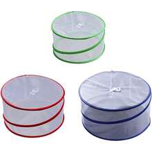 Spring Frame Food Tent Set, Round Net Dish Covers Fruit Bowls, Serving Plates, Group Meal Tables And 30cm 34cm 39cm Dish Widths - View 5
