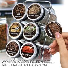 Polish/72pcs/Set Kitchen Storage Jar Labels Stickers Self-Adhesive Waterproof Vinyl Stickers Flour Sugar Salt Rice Noodles Spices And Other Seasoning Jar Labels Round Stickers Kitchen Cabinet Organization Essential Durable Easy To Apply Oil-Resistant Home Storage Classification Stickers Removable No Residue - 72 Polish Spice Stickers - View 6