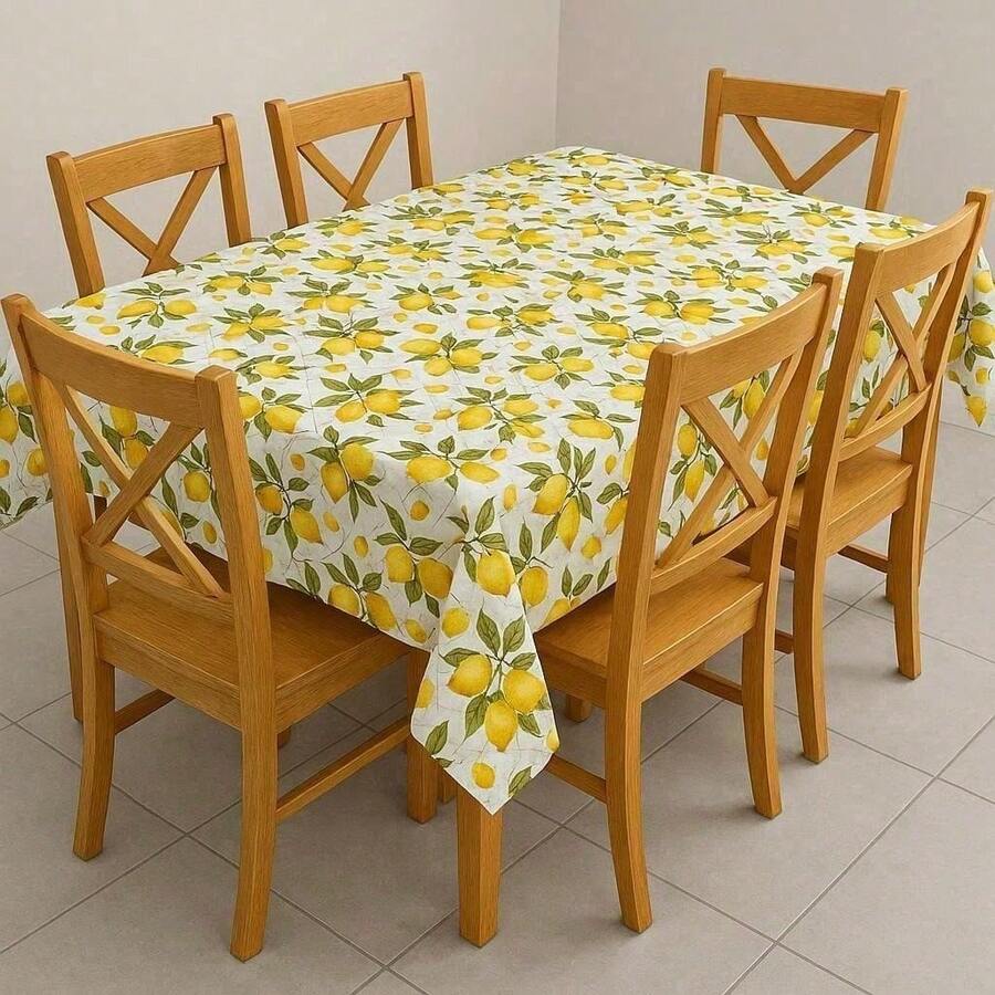 Toalha de Mesa Oxford 100% Poliéster Estampada 4, 6 e 8 Cadeiras Caminho de Mesa e Toalha de Chá
