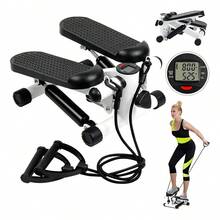 Mini Escaladora Portátil Pantalla Lcd Con Bandas Resistencia - Negro - Ver 1