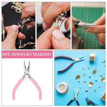 KLONKEE 1件/2件/3件 粉色尖嘴鉗、1件鑷子、1件開環手工工具 DIY 珠寶配件 珠寶鉗套組，適用於珠寶製作與維修工具 - A - 查看 9