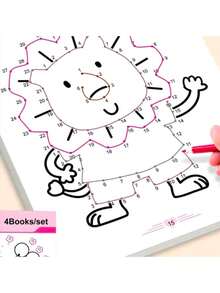 1pc Magic Line Maze Activity Book - Focus And Coordination Training Workbook, Colorful Mazes And Puzzles, Paperback, Back To School - Multicolor - View 1