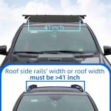 Universally Mount Fit Rooftop 106cm/42" CrossBar Wind Fairing Air Deflector Kit - A - View 9