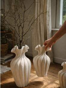 1pc Elegant Vase, Compact Stem, Suitable For Desk Placement, Can Hold Dried Flowers Or Withered Flowers, Rough Surface Design, Modern Innovative Style, Suitable For Home Decor - Multicolor - View 7