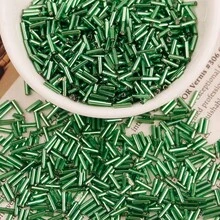 300pcs Colorful Coated Series Long Tube Glass Seed Beads, Suitable For DIY Fashion Bracelets, Necklaces, Jewelry Making - Three-point Management - View 6