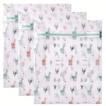 Premium Alpaca Mesh Laundry Bags With Durable Zipper - Ideal For Clothing Care & Storage , Storage Bags For Clothes - Multicolor - View 1