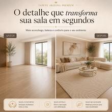 Tapete Premium 2,50x2,00 Sala Quarto Escritório Alto Relevo Macio Antiderrapante - Bege - Visão 6