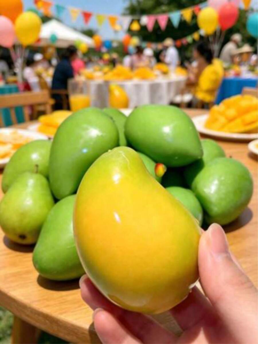 Crispy Mango Squeeze Stress Relief Toy, Color-Changing Soft Mango Squeeze Toy, Relieve Anxiety And Relax - Multicolor - View 1