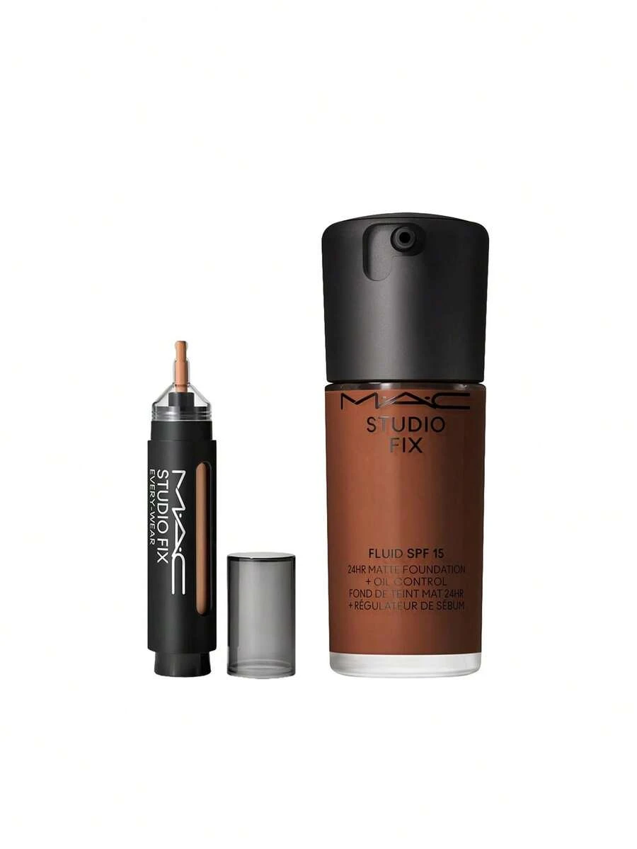[組合] Mac Studio Fix Every-Wear 全臉遮瑕筆 NC40 12ml + Studio Fix Fluid SPF 15 粉底液 NC63 30ml - NC40+NC63 - 查看 1