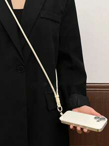 2 peças/1 peça Alça de Nylon Trançada Ajustável para Celular, Alça Transversal, Adequada para Viagens ao Ar Livre, Caminhadas, Unissex, Suporte Curto para Celular, Alça de Pulso para Smartphone, Alça Protetora para Smartphone, Chaveiro, Pingente de Celular, Encanto de Celular, Volta às Aulas, - Multicolorido - Visão 3