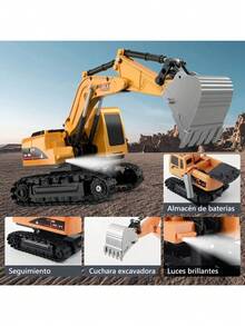 2-In-1 RC Toy Set: Excavator And Dump Truck - Multicolor - View 7
