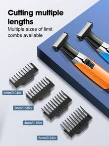 Kemei Kemi Multi-Function Men's IPX7 Waterproof Electric Shaver & Beard Trimmer | USB Charging, Multi-Blade System, Eyebrow And Body Grooming Heads, Men's Shaving And Hair Removal | Home And Travel Grooming Kit, Men's Gift - Multicolor - View 4