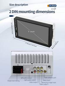 Optional 17.78cm Single Din Car MP5 Player / Rear View Camera, HD Screen Car Stereo With CarPlay & For Android Auto & Mirror Link, Support Steering Wheel Control, USB Input, EQ Effects, For Cars, For Christmas/Halloween Gift - MP5 - View 11