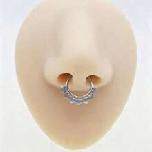 16G Septum Ring 316L Stainless Steel Daith Piercing Earrings Hypoallergenic 18K Gold Plating Body Piercing Jewelry Nose Ring For Women - Flower Nose Ring - View 7