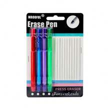 Press Eraser Pen Set, 4PCS Retractable Eraser Pens With 10 Replacement Eraser Refills, Classic & Gradient Color Pencil Eraser Pens For School, Office, Drawing, Sketching, Notes And Stationery Supplies - Multicolor - View 14