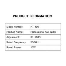 Hatteker 1pc Multi-Function Curling Iron, Adjustable Temperature Electric Curling Wand For Home Use, Large Wave & Wool Styling - Multicolor - View 3