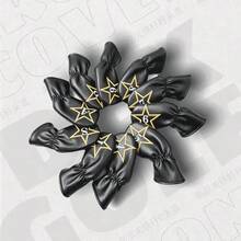Black & Gold Pentagram Golf Iron Covers 10pcs Full Set, Star Number Embroidery Elastic Closure, Wear-Resistant PU Leather Full Number Iron Anti-Collision Protective Covers - Black - View 7