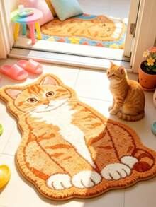 1pc Rollable Bath Mat, Bathroom Rug, Door Mat, Small Rug, Carpet, Floor Mat, Home Decor, Area Rug, Outdoor Mat, Bedroom Carpet, Washable Rug - Multicolor 7 - View 2