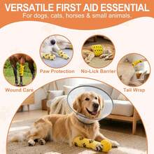 AVINLI 6 Rolls Vet Wrap Cohesive Bandage, Self Adhesive Non-Woven Pet First Aid Tape For Dogs, Cats, Horses, Wound Care, Sticks Only To Itself, - White - View 3