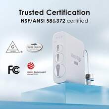 Waterdrop G3P600 Reverse Osmosis Water Filter, 600 GPD, Water Softener, Reduce TDS, Reduce Scale, Enhance The Flavor Of Coffee And Tea, 2:1 Pure To Drain, Smart LED Faucet - White - View 8