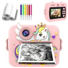Kids Instant Print Camera, Digital Camera With Instant Photo Printing Function, 8x Optical Zoom, 1080P HD Video, Available In 3 Colors (Pink, Green, Purple), Equipped With Rechargeable 1200mAh Large Capacity Battery, Built-In Flash, Portable And Easy To Use, Compact And Lightweight, Suitable For Travel, Family Photography And Outdoor Activities, Perfect Gift For Holidays And Special Occasions (Christmas, Birthday, New Year) - Multicolor - View 18