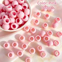 100pcs 10x12mm Acrylic Smooth Large Hole Beads, Random Mixed Color Beads For Jewelry Making, DIY Bracelets, Necklaces, Bag Charms, Handmade Crafts, Meet Your Design Needs - Multicolor - View 13