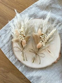 1/2/6/12/20件 人造花 波希米亞風小花束 迷你花瓶花藝裝飾 桌上裝飾 信箱禮物 - 棕色3 - 查看 1