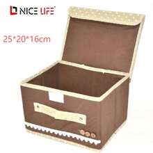 Finish Storage Basket With Lid For Bedroom, Bathroom, Wardrobe And Utility Room - View 7