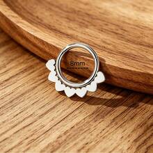 16G Septum Ring 316L Stainless Steel Daith Piercing Earrings Hypoallergenic 18K Gold Plating Body Piercing Jewelry Nose Ring For Women - Flower Nose Ring - View 8