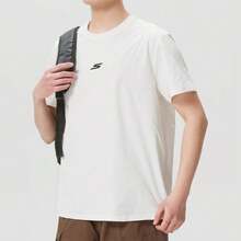 Skechers Men's Quick-Dry Crew Neck Short Sleeve T-Shirt - White - View 2