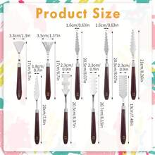 Set Pisau Palet Stainless Steel 29 Buah, Set Pengikis Lukisan Profesional untuk Gouache, Akrilik, dan Cat Minyak - Set - View 4