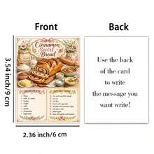 24pcs Vintage Floral European Bread Recipe Scrapbook Cards, Pastel Cottagecore Baking Print Decorative Ephemera Paper Cards For Junk Journal, Planner Decor, Scrapbooking, Bread Baking Theme Party All Season Handicraft Projects - H260621-24pcs - View 3